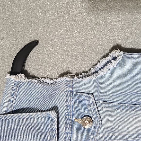 LIMITED TOO Girl's Denim Blue Jean Sleeveless Vest - Size 8 - Picture 4 of 12